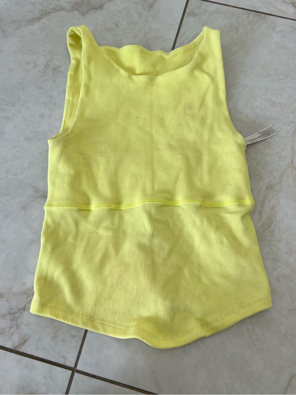Free People Neon Yellow Tank Top Size XS/S